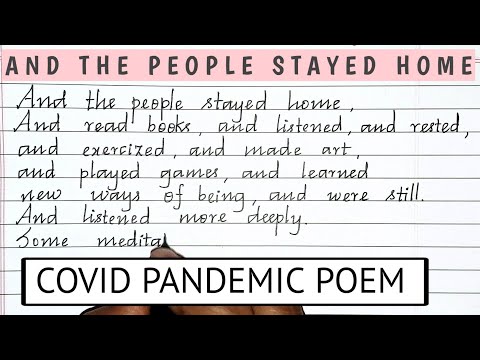 Covid 19 Poem//Corona Virus Poem//The Pandemic Poem//Poem Writing//Beautiful English Handwriting