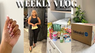 WEEKLY VLOG : NAIL APPOINTMENT, DINNER DATE, GROCERY SHOPPING, TAKEALOT UNBOXING & MORE