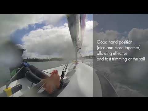 Open Skiff - upwind technique in breeze