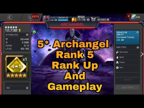 5 Star Archangel Rank 5 Rank Up And Gameplay (MCOC)