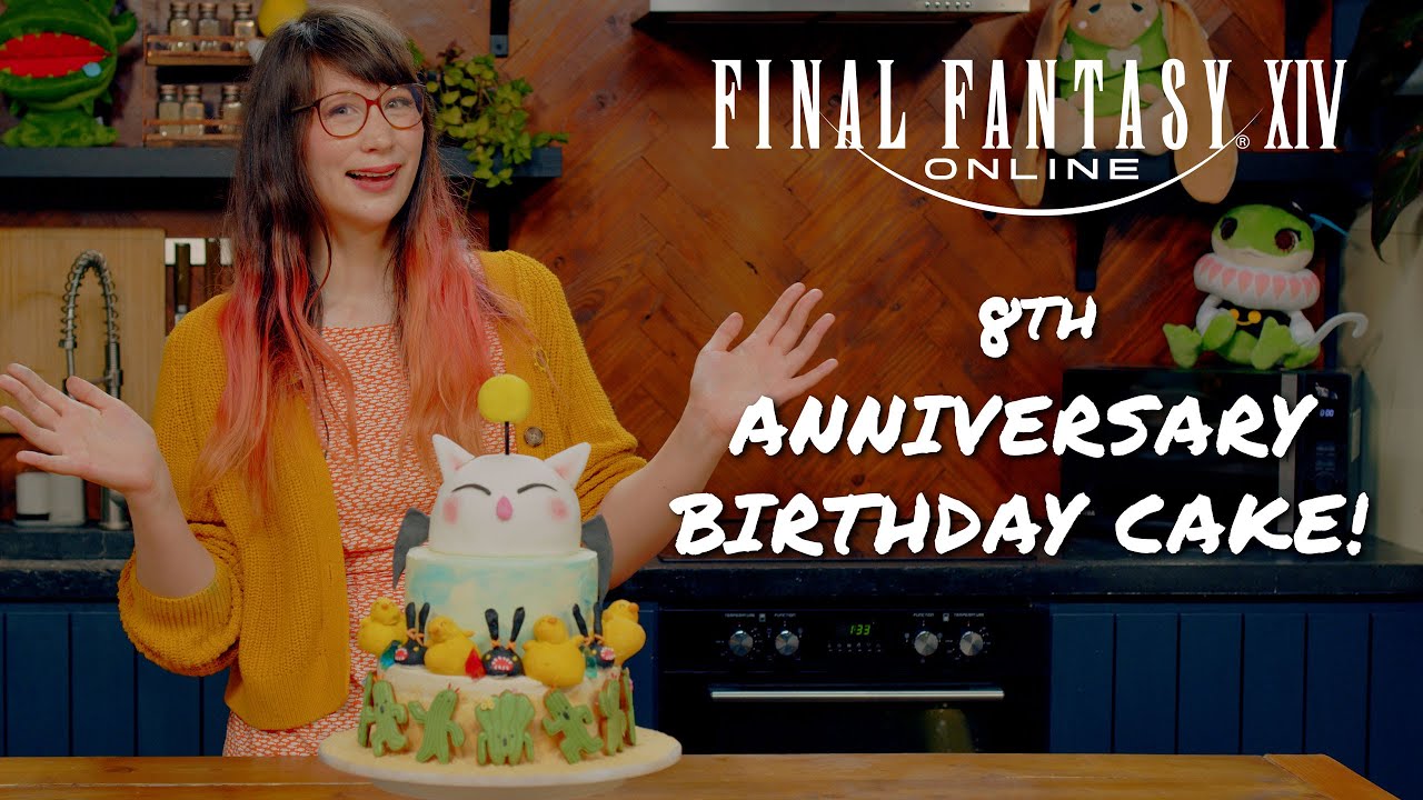 FINAL FANTASY XIV Online 8th Anniversary Birthday Cake (Featuring Kim-Joy) - YouTube