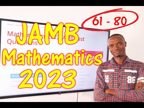 JAMB CBT Mathematics 2023 Past Questions 61 - 80