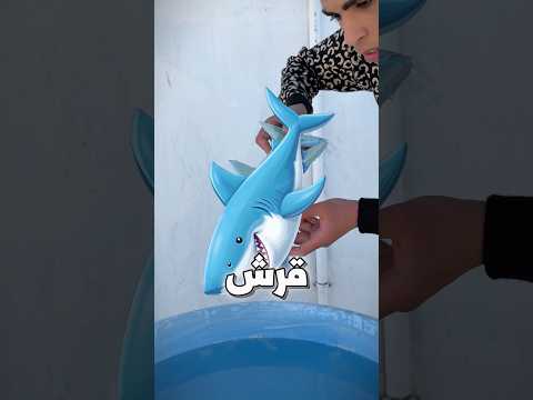 رسمت قرش ونزلته على مسبح سمك🦈😳#drawing #رسم #shorts
