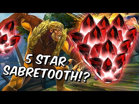 7x 5 Star Crystal Opening + 4 Star Crystals & More! - Sabretooth - Marvel Contest Of Champions