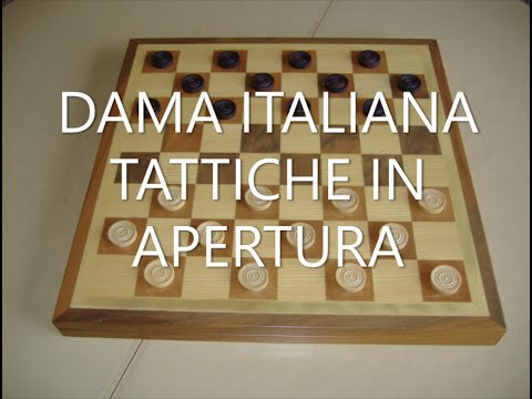 Dama Italiana - Tattiche in apertura a mossa libera - triangolo, morsa, contromorsa