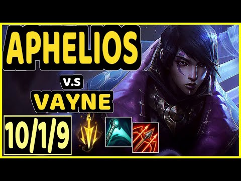 WILDTURTLE (APHELIOS) vs VAYNE - 10/1/9 KDA BOTTOM ADC GAMEPLAY - NA Ranked GRANDMASTER