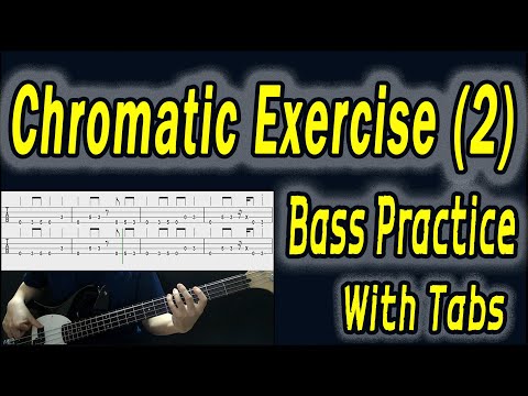[Bass Practice] (Only Metronome)Warm up & Basic Chromatic exercise with tabs (2)