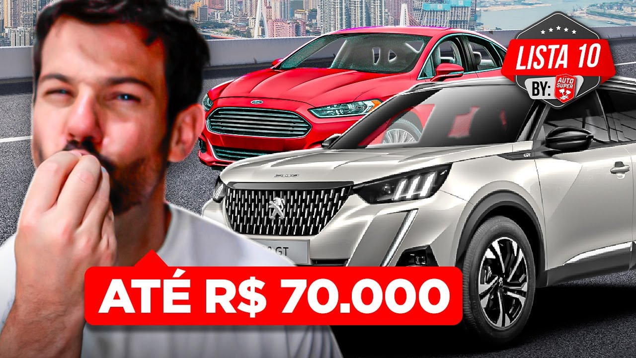 10 MELHORES CARROS até R$ 70 mil! MELHOR CUSTO BENEFÍCIO!