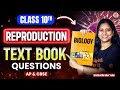 Textbook Questions | Reproduction | AP & CBSE | Class 10 Biology @VedantuTelugu8910