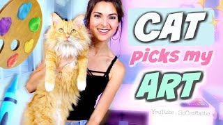 MY CAT PICKS MY DIY ART SUPPLIES (well... he tried)