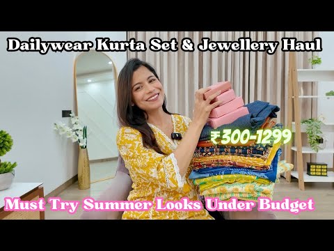 Best Kurta Sets & Jewellery Haul Under Budget (₹300-1299) l Sale Haul 2026 l Dream Simple