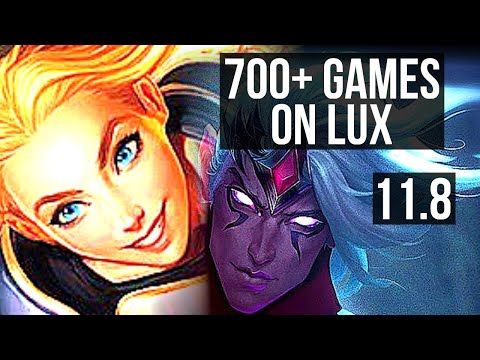LUX vs VARUS (MID) | 5/0/9, 700+ games, 900K mastery | EUW Master | v11.8
