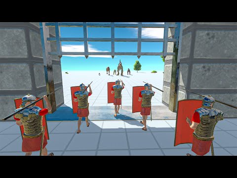 Romanus Defend The Castle Against Carnivore Dinosaurs - Animal Revolt Battle Simulator