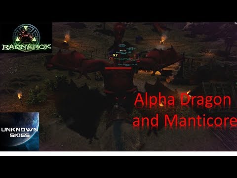 ARK Ragnarok Alpha Boss with players for Unknown Skies Servers