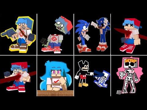 The Best Game Over Screen in FNF #6 - (Minecraft Animation)