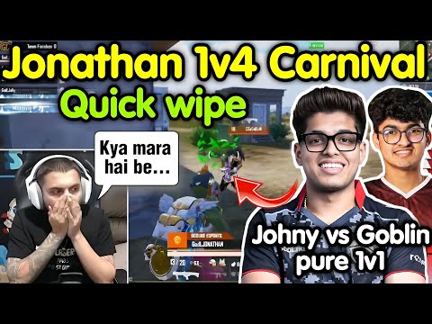 Jonathan 1v4 Carnival gaming 🥵 Jonathan vs Goblin pure 1v1 fight 🇮🇳