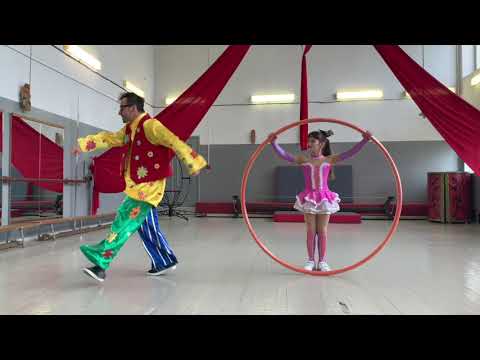 Cool kids! Aralova Kira (9 years old)  acrobat on "Cyr Wheel", acrobatic composition "Malvina Doll".