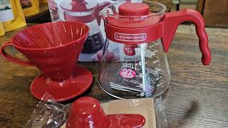 Hario sada Pour Over Kit V60-02 červený