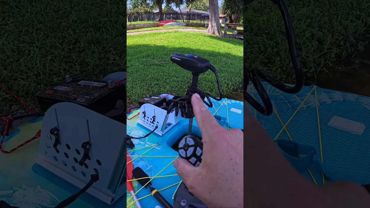 The AutoBoat conversion kit on a Goboat Double Freedom