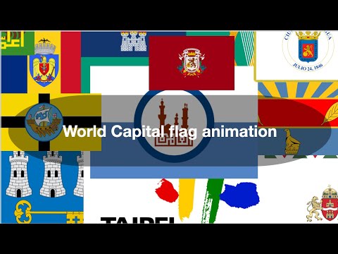 World Capital flag animation