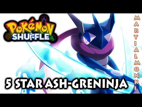 5 Star Ash's-Greninja - Let's Play Pokemon Shuffle (Nintendo 3DS)