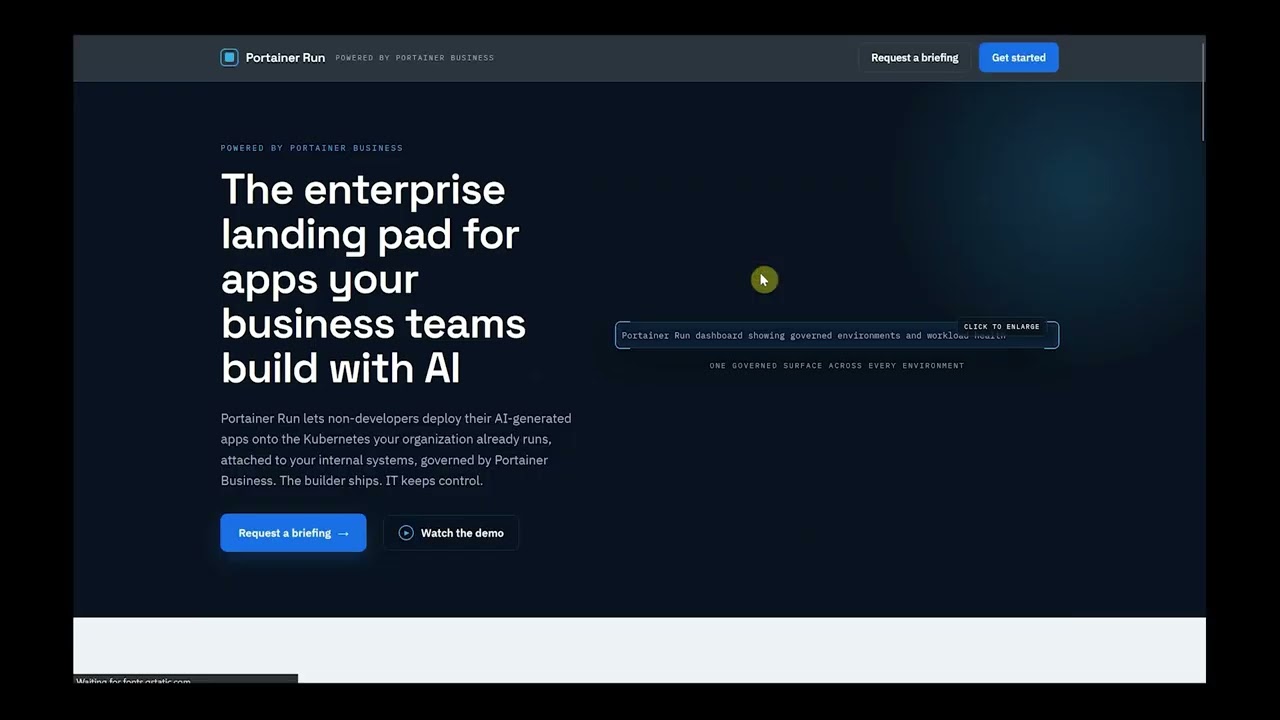 Portainer-Run demo thumbnail