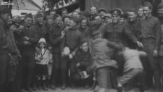Village Boys Fight In Front Of US Soldiers In World War 1 France