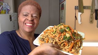 Chinese Style Easy Shrimp Vegetable Lo Mein Recipe (Thanksgiving Series)