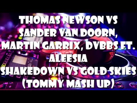 Thomas Newson vs Sander van Doorn, Martin Garrix, DVBBS Ft Aleesia - Shakedown vs Gold Skies