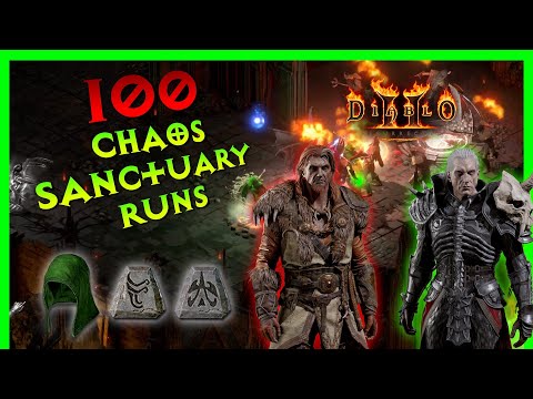 100 Chaos Sanctuary Runs Drop Highlights, Several high Runes - Diablo 2 Resurrected