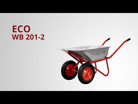 фото тачка строительная eco wb201-2 (90л, 200кг, 2 пневмоколеса) усиленная двухколесная садовая  эко еко 0