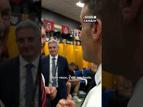 Le président de la République, Emmanuel Macron, a rendu visite aux joueurs toulousains 🙌 #sports