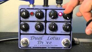 Video thumbnail for Wilson Effects - Dual Lotus Drive Pedal Demo by GoGuitarLive