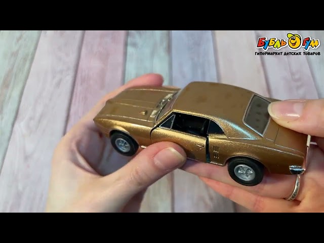 Машинка WELLY  Pontiac firebird 1967 в серебристо-коричневом цвете - видео