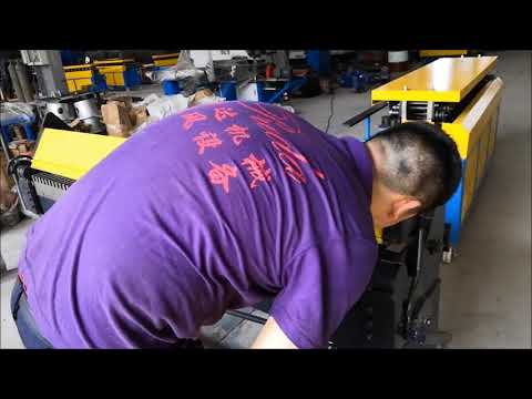 Preda TDF flange forming machine T-15 and TDF folding machine WSQ-TDF1.2*2000mm testing.