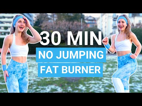 30 MIN 3750 STEPS | fat burning walking workout, full body & all-standing cardio, no jumping