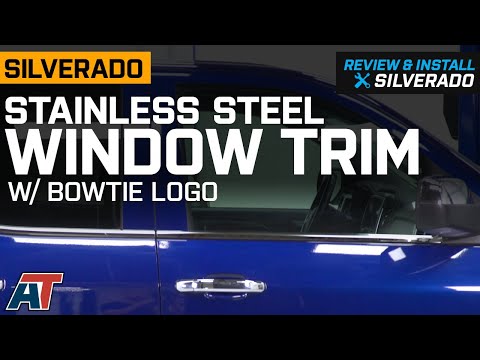 2014-2018 Silverado 1500 Stainless Steel Window Trim w/ Bowtie Logo Review & Install