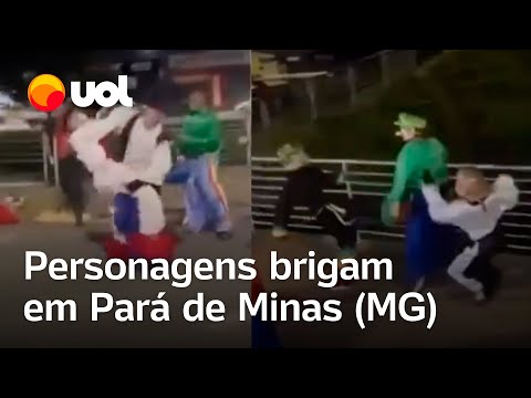 Personagens brigam em confusão generalizada em Pará de Minas (MG); veja vídeo