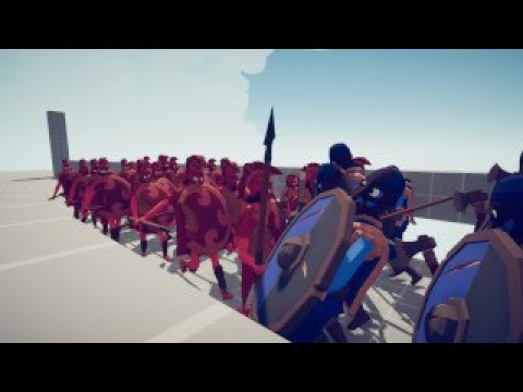 30 hoplites vs almost  every unit in TABS . TABS Gameplay