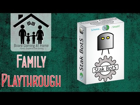 BoardGamingAtHome Family Playthrough of Stak Bots