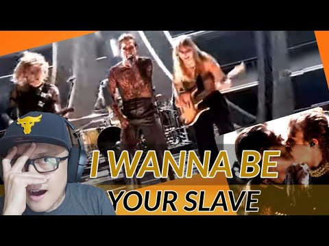PRONOUNCING MÅNESKIN 🇮🇹 PROPERLY | FIRST TIME LISTENING TO "I WANNA BE YOUR SLAVE" (REACTION)