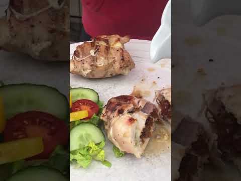 Parma Ham & Mozzarella Stuffed Chicken Involtini Grilled Over Coals on the Big Green Egg