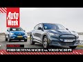 Ford Mustang Mach-E vs. Volvo XC40 P8 AWD - AutoWeek dubbeltest - English subtitles