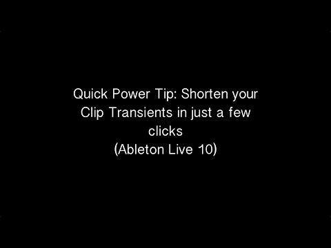 Quick Power Tip: Instantly Shorten your transients in Ableton Live