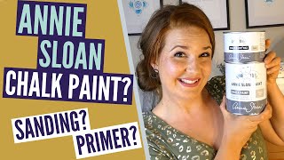 Testing Annie Sloan Chalk Paint! // Sanding Primer Laminate IKEA furniture Varnished Wood