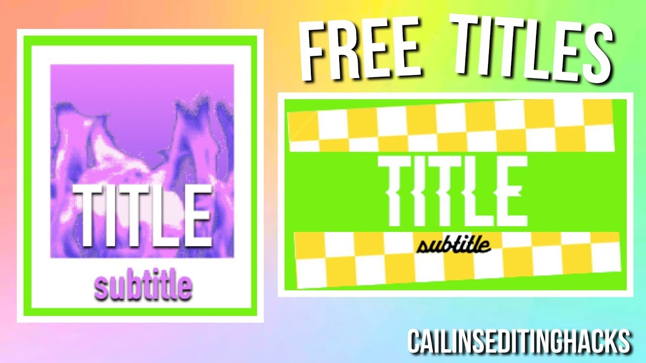 AESTHETIC TUMBLR TITLE ANIMATIONS PACK