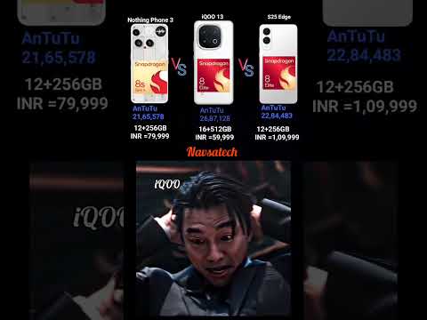 Nothing Phone 3 vs iQOO 13 vs S25 – Shocking Result! 😱📱#iQOO13 #SnapdragonBattle #PhoneComparison