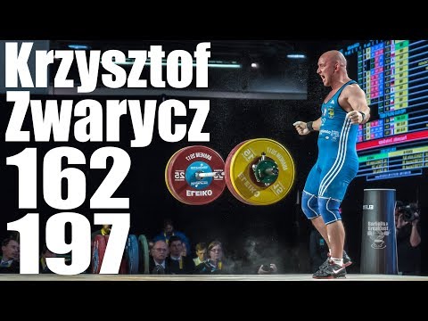 Krzysztof Zwarycz (85kg) 162kg Snatch 197kg Clean and Jerk / 202kg air clean - 2017 worlds