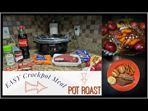 Crockpot Dinner- Pot Roast - EASY DINNER FOR FAMILY Video