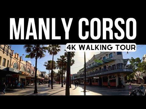 4K ☀️ Manly Beach Corso Walking Tour 🇦🇺 Sydney Australia
